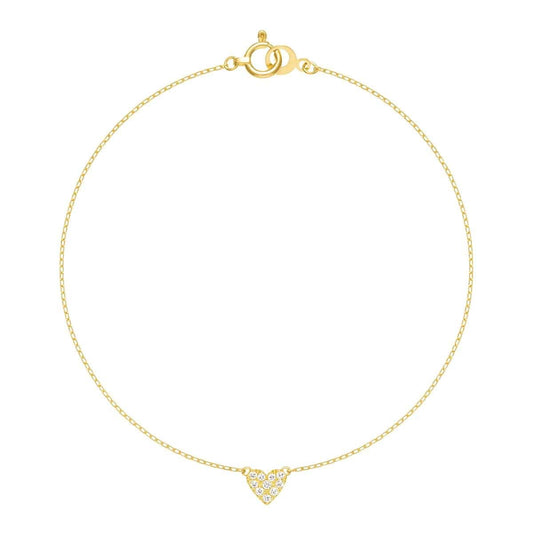 heart pavé 手鍊 (0.05克拉)
