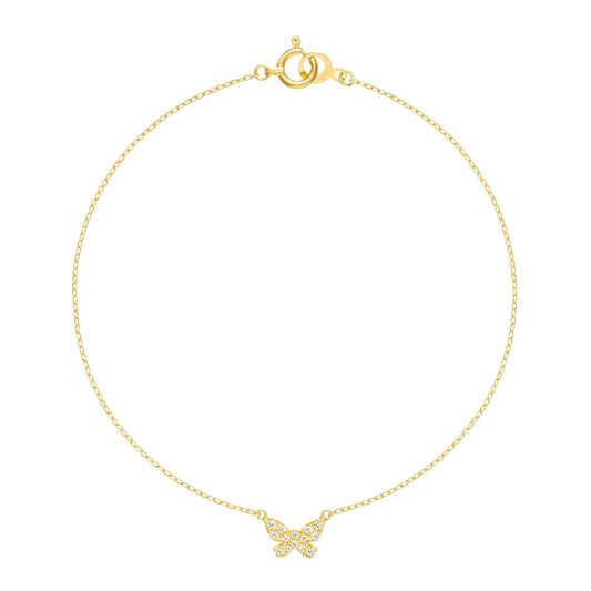 butterfly pavé 手鍊 (0.06克拉)