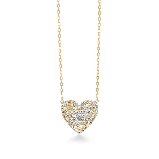 heart pavé moyenne 項鍊 (0.47克拉)