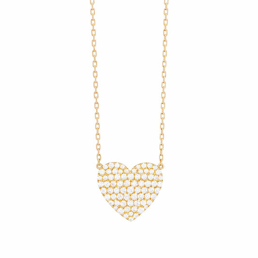 heart pavé grand 項鍊 (0.7克拉)