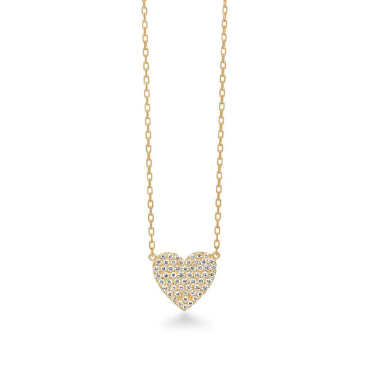 heart pavé midi 項鍊 (0.25克拉)