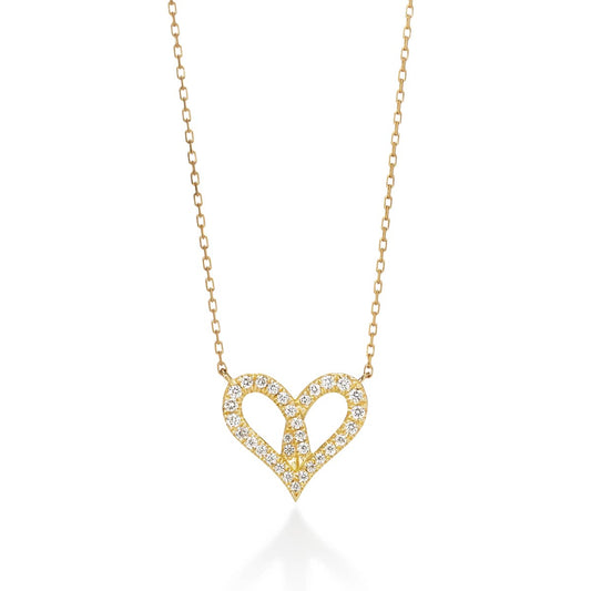 fil rouge heart midi 項鍊(全圈鑽)