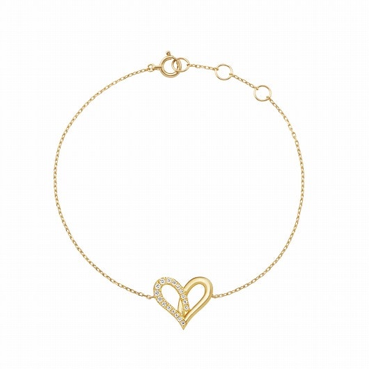 fil rouge heart midi 手鍊 half diamonds